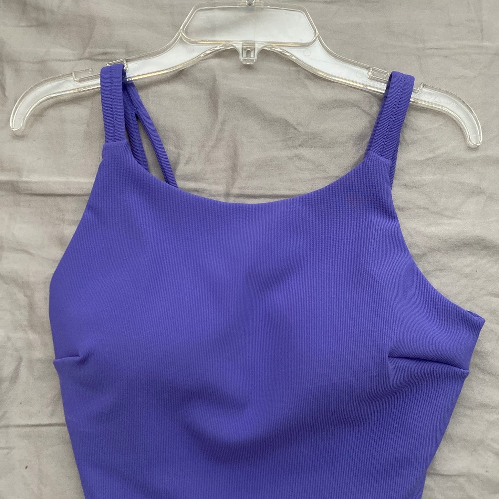 Purple Lululemon Long Line Bra